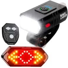 Kit de Bike Lanterna Frontal + Sinalizador Traseiro com Seta Acessórios de Ciclismo