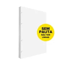 Refil Fichário Sem Pauta 200 folhas