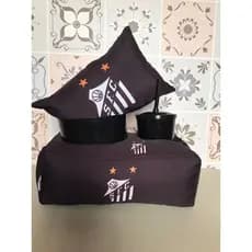 Kit Cinema Almofada Porta Pipoca + Mini Almofada decorativa Santos