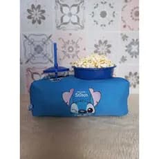 Almofada Porta Pipoca com balde e Copo Stitch
