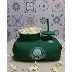 Kit Almofada Porta Pipoca Palmeiras  com balde e Copo