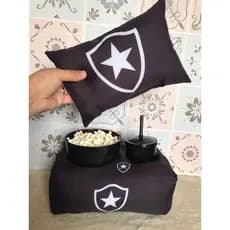 Kit Cinema Almofada Porta Pipoca + Mini Almofada decorativa Botafogo