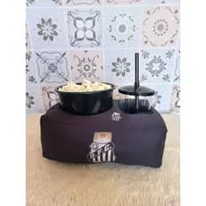 Kit Almofada Porta Pipoca Santos com balde e Copo