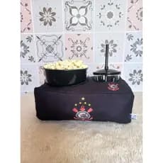 Kit Almofada Porta Pipoca  Corinthians com balde e Copo