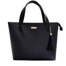 Bolsa Tote Feminina Grande Elegante com Fecho em Zíper Alça Dupla Resistente Shopper Premium