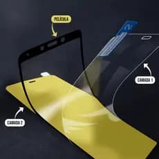 Película Compativel para LG K10 2017 M250 tela 5.3 ( Película de Gel cobre 100% a tela / Película De gel 5d Borda Branca )