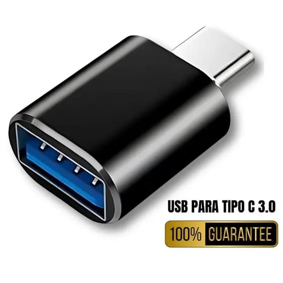 Adaptador Conector Tipo C para USB 3.0 OTG Conversor Macho USB-C