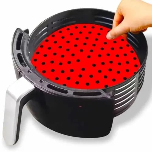 Protetor Tapete Silicone Redondo Para Fritadeira Airfryer Quadrado e Redondo