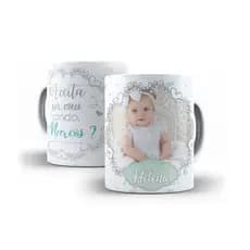 Caneca Personalizada Aceita ser minha Dinda ou Aceita ser meu Dindo com foto