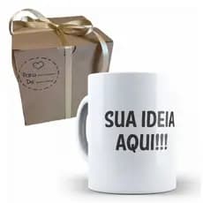Caneca Personalizada Sua Ideia aqui + Caixinha de Presente