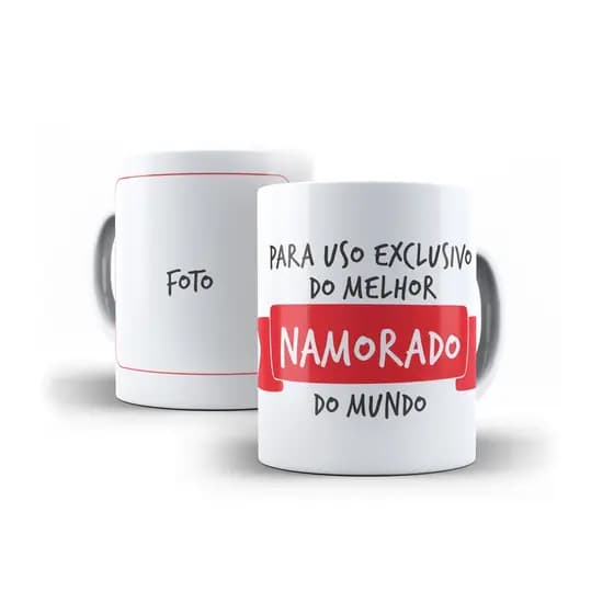 Caneca Personalizada Para Melhor Namorada do Mundo ou para o melhor Namorado do Mundo Com foto