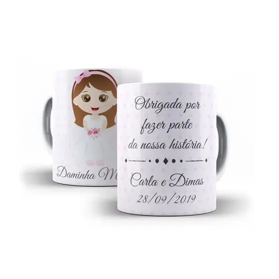 Caneca Personalizada Daminha de Honra