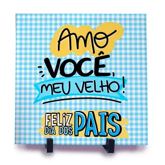 Porta Retrato De Azulejo Personalizado Amo Você Meu Velho