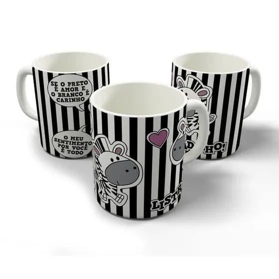 Caneca Personalizada Amor Listradinho
