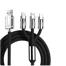 Cabo de carga rápida, para Android e Apple, 3 em 1, 120W