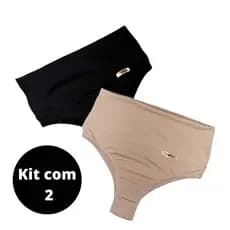 KIT 2 Calcinha cinta pala compressão pós parto prende barriga suplex cós