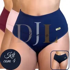 KIT 4 Calcinha cinta pala compressão pós parto prende barriga suplex cós