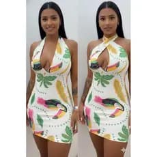 Vestido Curto Multi Formas Frente Unica Amarraçao Forro Duplo Moda Gringa Suplex
