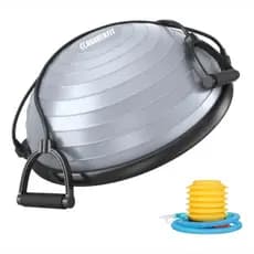 Meia Bola Suiça Equilíbrio Balance Bosu Pilates com Inflador