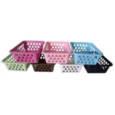 Kit 5 Cesto Organizador Multiuso Lavanderia Retangular  16x12x6