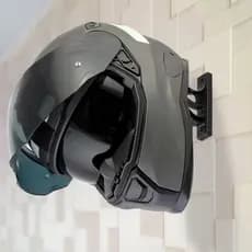 Suporte De Parede Para Pendurar Capacete E Acessórios Preto