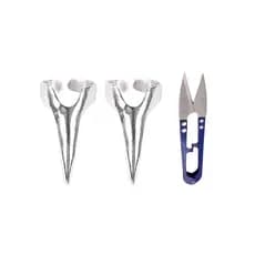 Kit 2 Anel Separador de Mechas De Cabelo e Tesoura de Arremate Anf Frizz