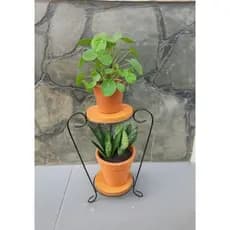 Suporte para vaso de planta Suporte 2 vasos de planta Porta vasos Prateleira de chão vasos de planta