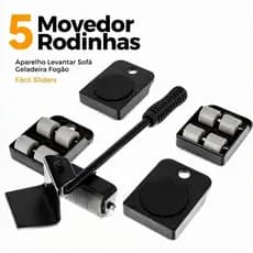 Kit 5 Movedor Rodinhas Aparelho Levantar Sofá Geladeira Fogão Fácil Sliders