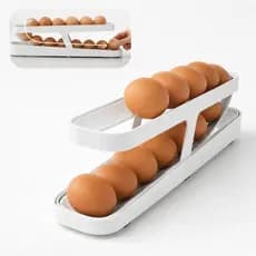 Porta Ovos 2 Andares Rolante Dispenser Automático Organizador Para Geladeira