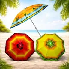 Guarda Sol 1,80m Estampado Praia Piscina Camping Reforçado Ajustável UV