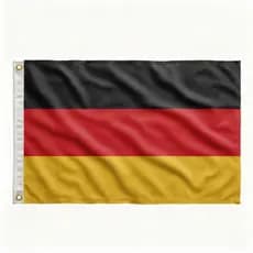 Bandeira Premium Alemanha Oficial 90 x 150 cm C/ Anilhas p/ Mastro Costurada Excelente p/ Exteriores