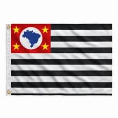 Bandeira São Paulo Oficial 90 x 150 cm C/ Anilhas p/ Mastro Costurada Excelente p/ Exteriores