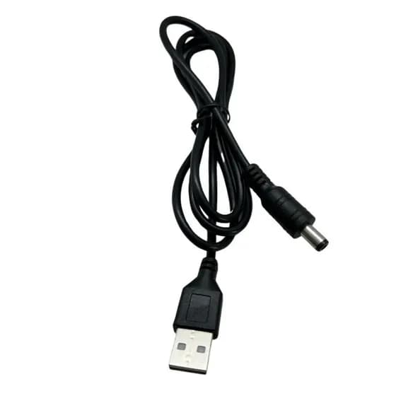 Cabo Extensor USB DC 30cm Preto 12V 3A para Fita LED Conexão Rápida