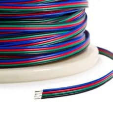 Fio Para Fita LED Cabo Flat Para Luz RGB 4 vias -  3 metros