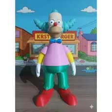 Boneco Krusty Simpsons 3D - O Palhaço de Springfield na sua Casa! Colecionável