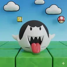 Suporte para Echo Dot 4 e 5 Alexa Fantasma Super Mario Bros