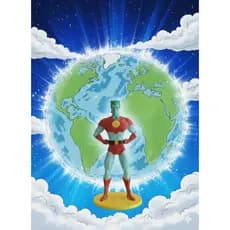 Boneco Capitão Planeta Action Figure Personalizado - Hanna-Barbera Colecionável