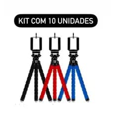 Mini Suporte Tripe De Mesa Escalavel Para Celular Gira 360º