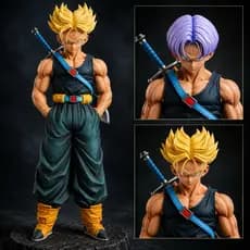 Action Figure Trunks 2 Cabeças Super Sayajin 27Cm Dragon Ball Z