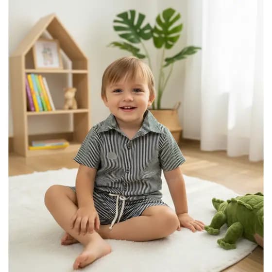 Conjunto Premium Estiloso Infantil Chique Viscolinho 1 ano/2 anos