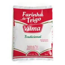 Farinha de Trigo Vilma Tradicional Tipo 1 Pacote 1kg – Enriquecida com Ferro e Ácido Fólico