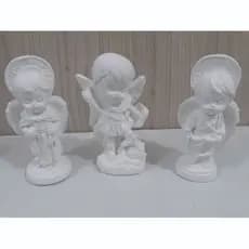 3 Arcanjos Baby em gesso cru, para pinturas, docopagem e perolas