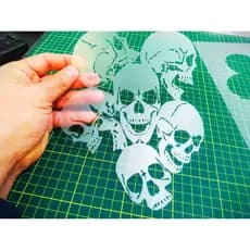 Stencil Caveiras para Aerografias 2R01