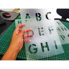 Stencil Letras para Pinturas / Molde Alfabeto c/ 5cm