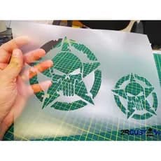 Stencil O Justiceiro Molde Vazado com Estrela Punisher