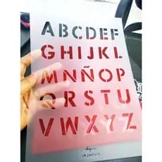Stencil Letras Alfabeto para pinturas de A a Z