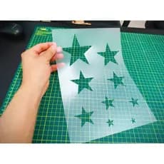 Molde Stencil Estrelas para Aerografias e Pinturas