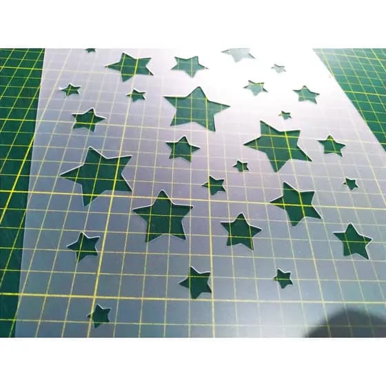 Molde Stencil Estrelas para Pinturas e Aerografias