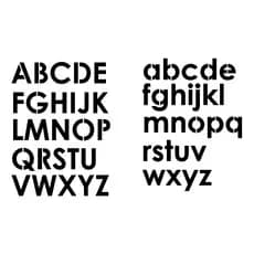 Kit Stencil Letras Alfabeto Maiúsculo e Minúsculo com 7cm de altura