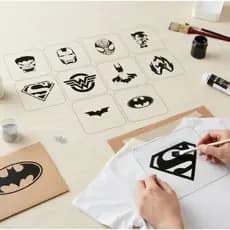 Melhor kit Stencils 20 moldes para pintura corporal e facial Infantill